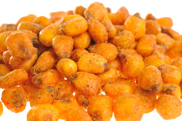 Roasted corn on a white background