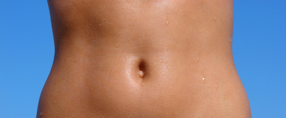 female torso with water drops - 26685517