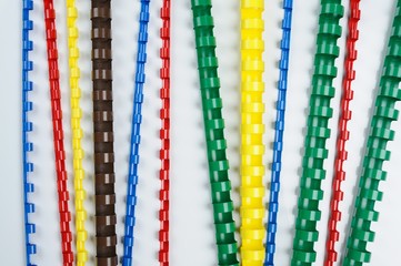 colorful ring binding spine