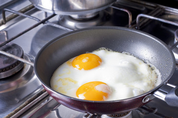 Fried Eggs in a Pan