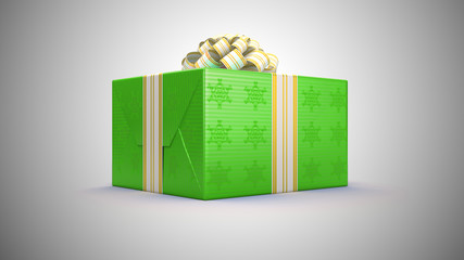 Green gift box for presents