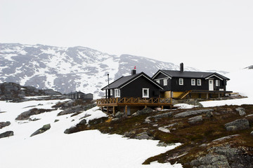Houses in the tundra, Norway