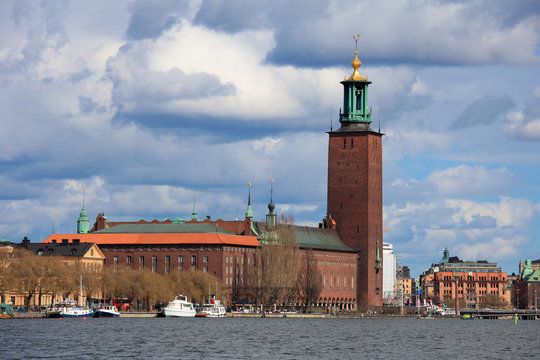 Stadshuset or Town Hall of Stockholm in Sweden