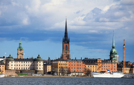 The skyline of Stockholm, Sweden