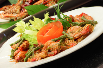 Spicy chili prawn