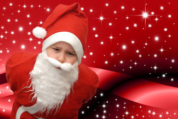 christmas niño vestido de papa noel