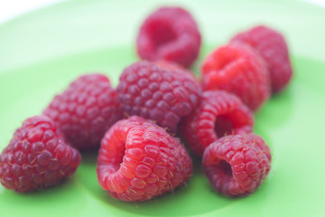 Raspberries on a plate