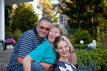 Opa oma und Enkel