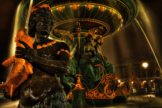 Jacque Hittorff Fountain, Concorde Place, Paris, France