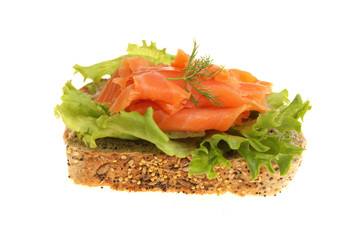 Smoked Salmon Open Sandwich