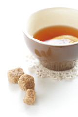 French brown sugar and lemon tea