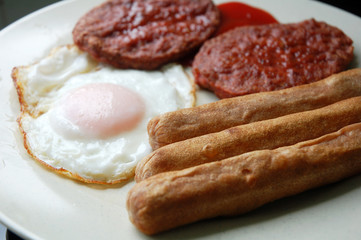 close up of typical morning breakfast