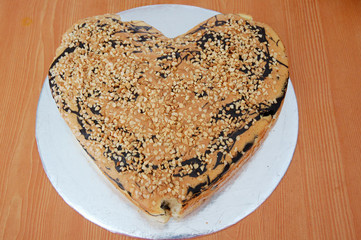 beautiful cake at the table