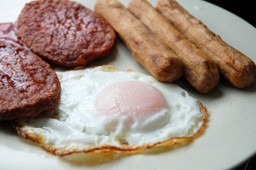 close up of morning breakfast