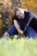 Beautiful young woman. Outdoor portrait