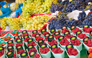Berries in the market.