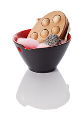 Massagerolle in schwarzer Schale