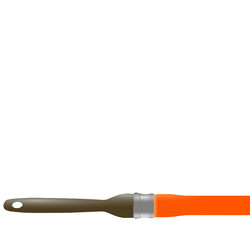 pinceau et peinture orange