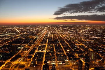 Selbstklebende Fototapeten Lights in Chicago © goodluck10