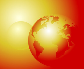 3D planet Earth composition