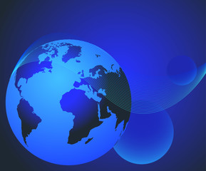 3D planet Earth composition