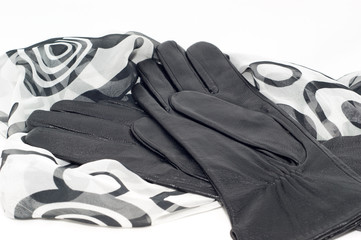 Women's shawl and glovers