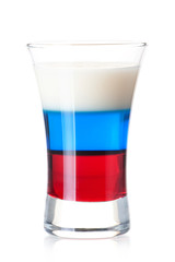 Shot cocktail collection: Russian Flag