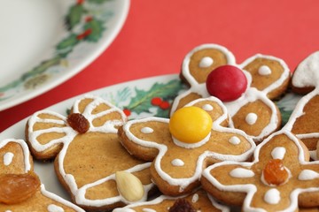 Christmas  gingerbread on a plate