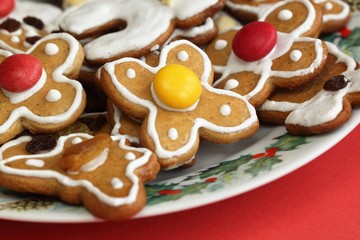 Christmas  gingerbread on a plate