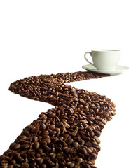 Cup of coffee with 