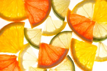 Raamstickers Citrus achtergrond © oksix