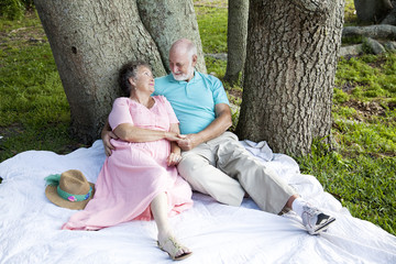 Senior Couple - Romance Under Trees