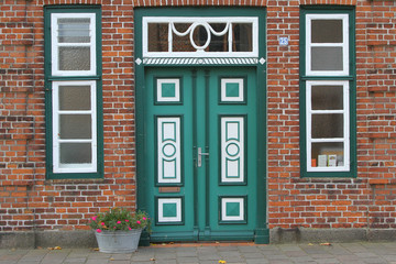 Naklejka premium grüne Haustür