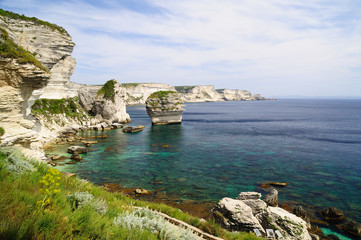 Fototapeta na wymiar Cliff obok Bonifacio