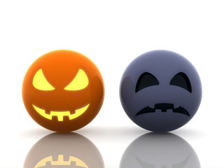 halloween, happy and sad pumpkins