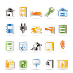 Real Estate and building icons - Vector Icon Set