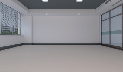 Interno stanza vuota ufficio vuoto 3d