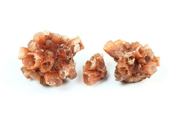 Aragonite crystals macro picture.