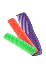 Three plastic combs