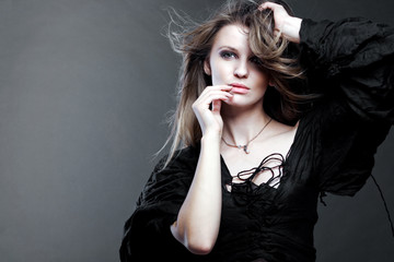 Young attractive fashion model.