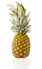 whole pineapple on a white background