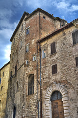 Fototapeta na wymiar Zabytkowy pałac. Perugia. Umbria.