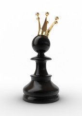 Pawn in a crown.