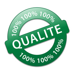 Tampon 100% QUALITE (qualité garantie totale service publicité)