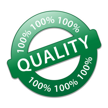 "100% QUALITY" Marketing Stamp (assured guarantee top premium)
