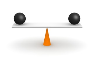 Perfect balance. 3d rendered illustration.