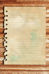 old paper and brown wood texture .