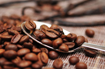 Kaffeebohnen, Löffel