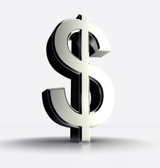 imagen 3d de simbolo de dolar