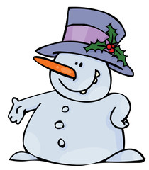 Snowman in a Big Hat